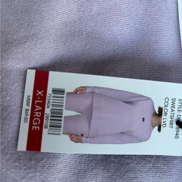 DKNY NWT fleece jogger and crew neck sweatshirt.soft and comfy color LVD size XL - Picture 6 of 7